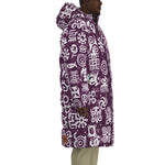 ADINKRA MIXGRAPES Unisex Long Down Jacket