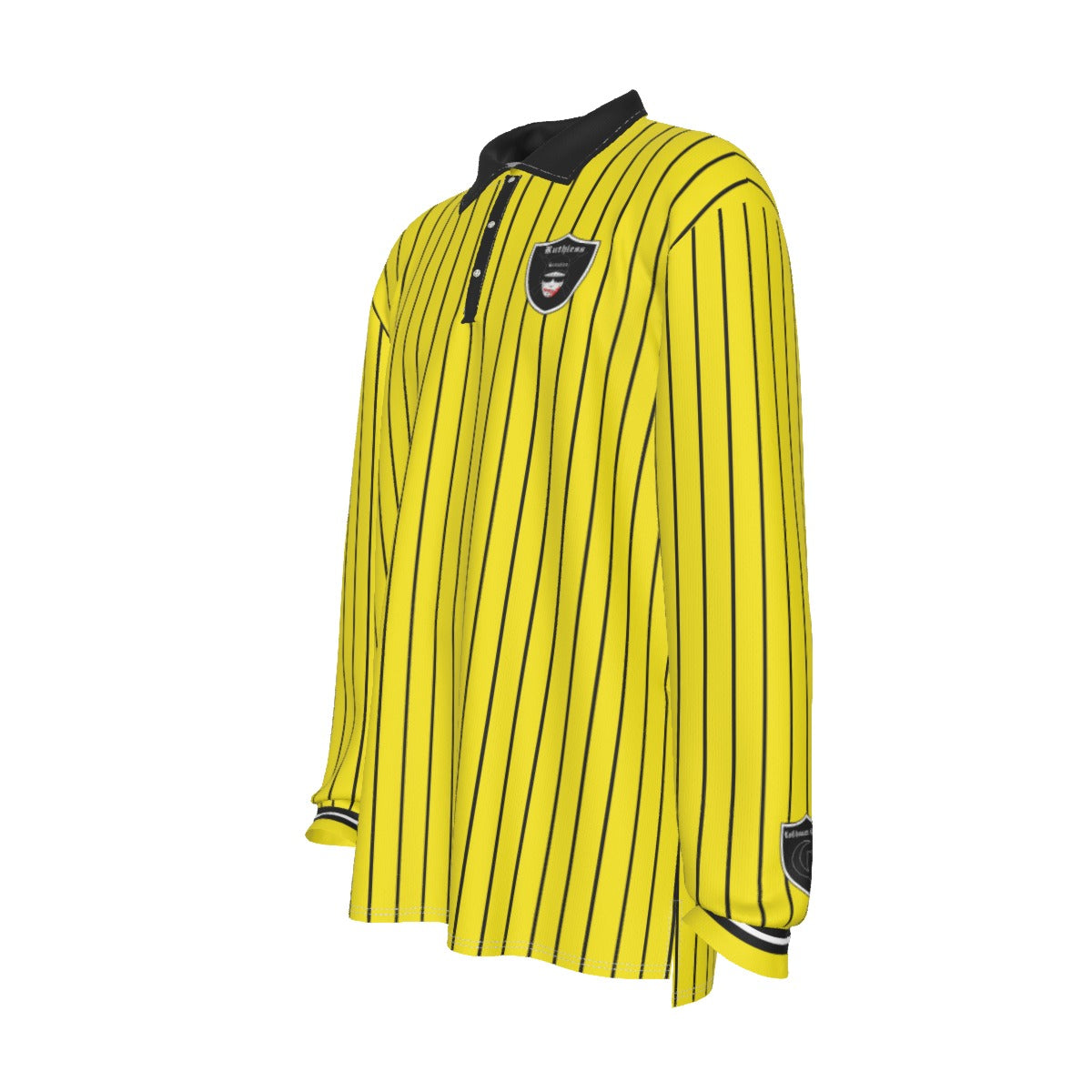 EAZY-E RUTHLESS YLW Men's Long Sleeve Polo Shirt