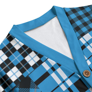 FLEXIN FLANNEL TRQSE Unisex Cardigan With Button Closure