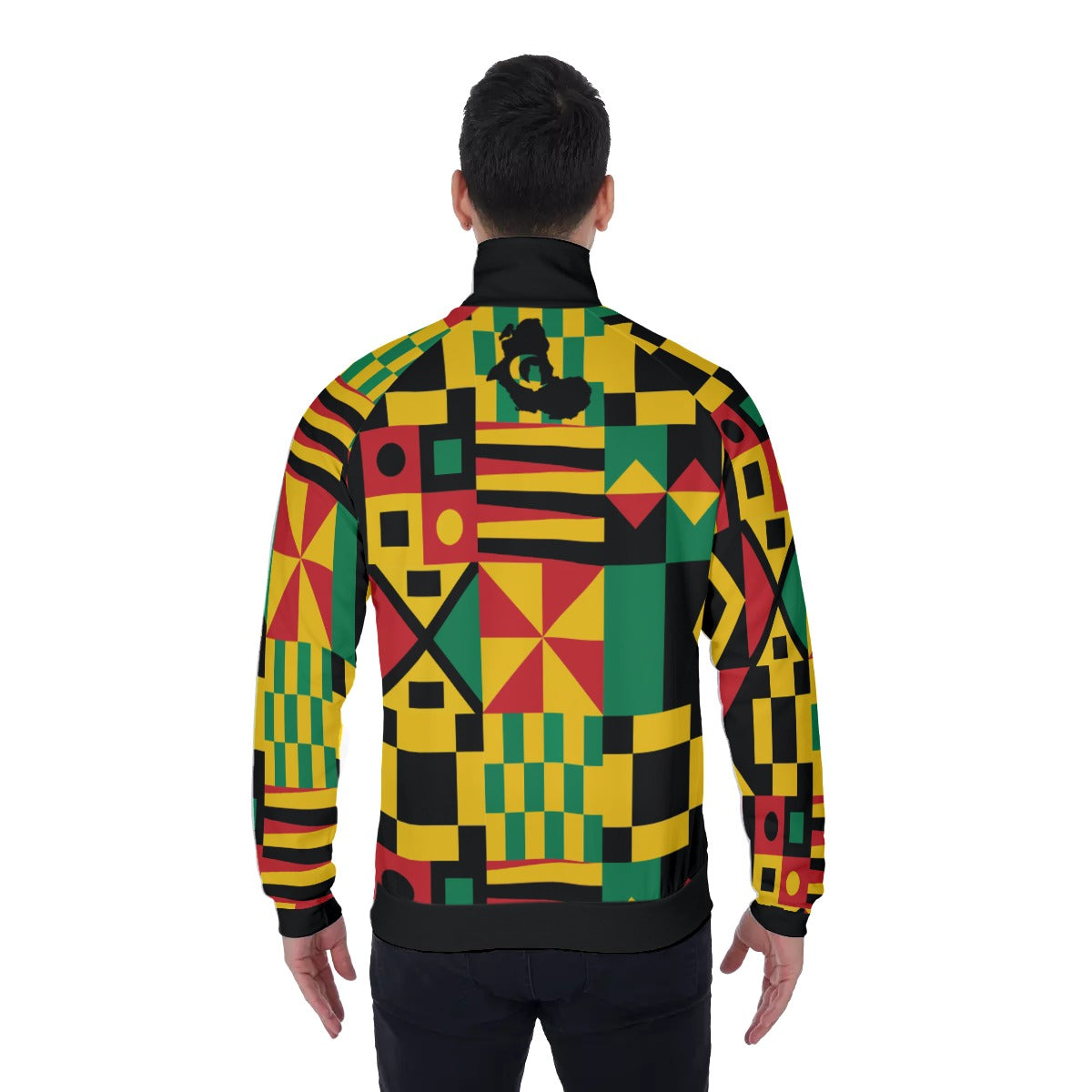 KENTE BUTAN FULLY Men's Stand Collar Jacket