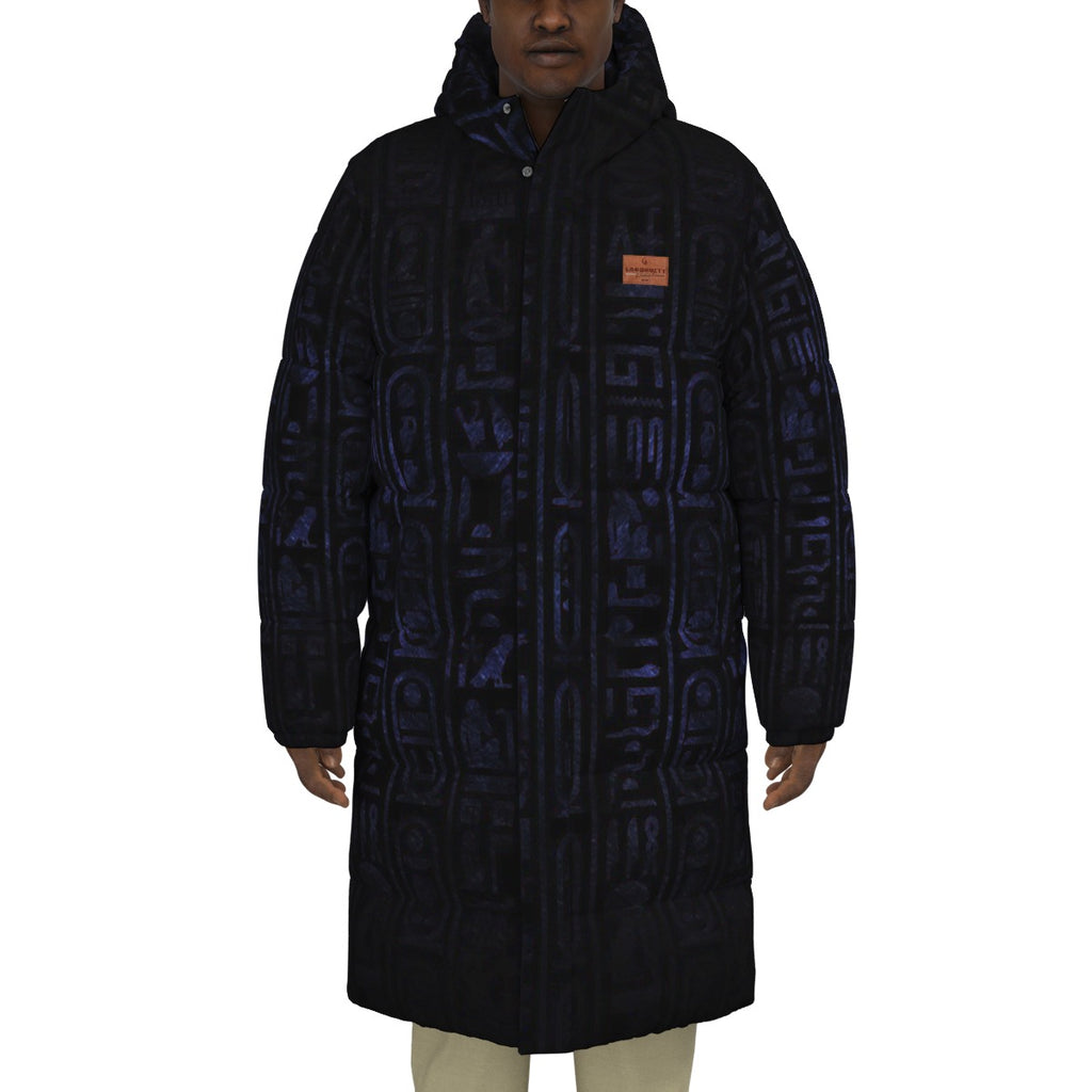 HIEROGLYPH Unisex Long Down Jacket