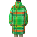 MADRAS GREEN Unisex Long Down Jacket