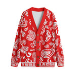 BANDANA PAISLEY Bs'UP Unisex Cardigan With Button Closure