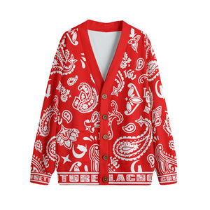 BANDANA PAISLEY Bs'UP Unisex Cardigan With Button Closure