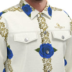 BLUE ROSES LCC Unisex Lapel Jacket Cotton