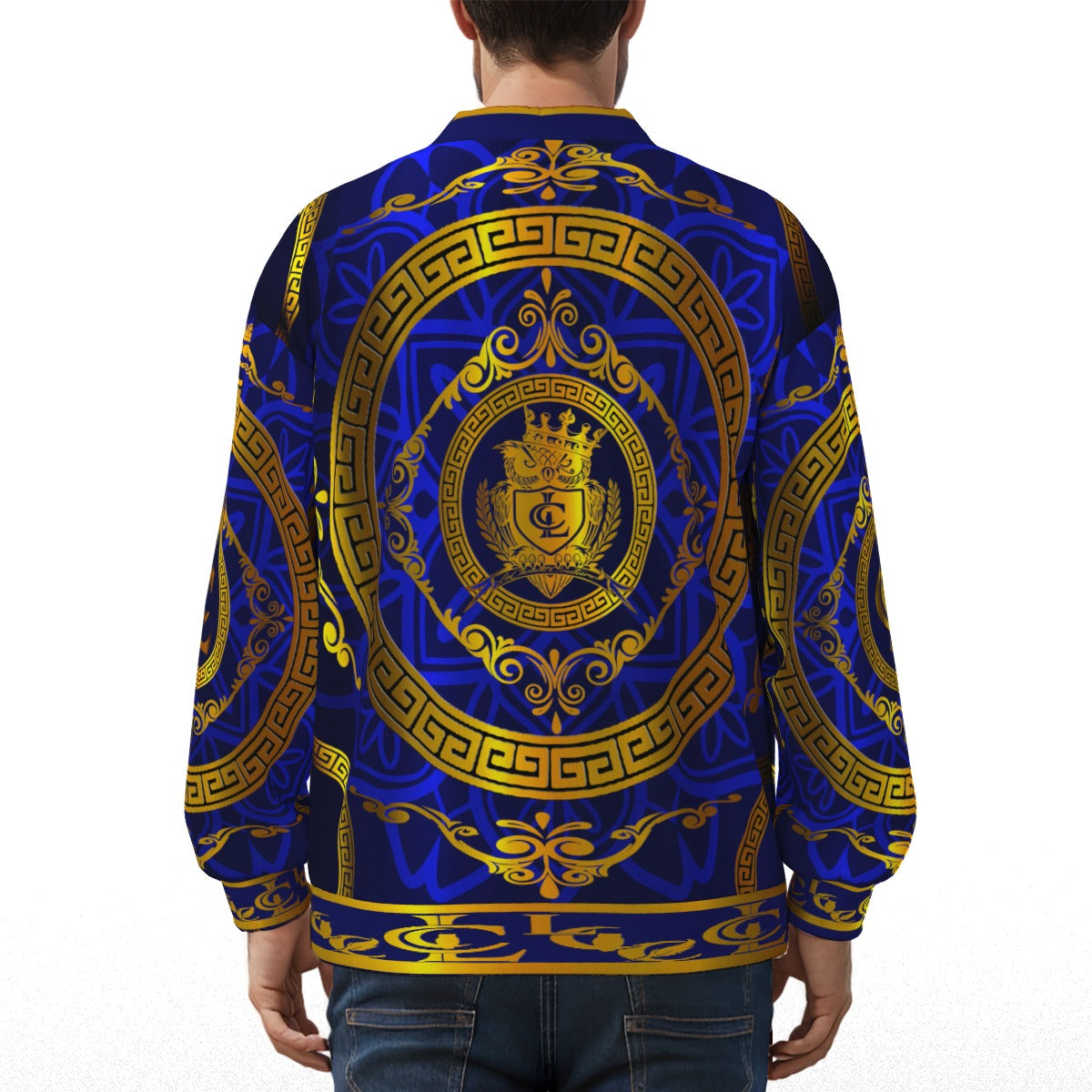 LCC RICH BLUE Unisex V-neck Cardigan
