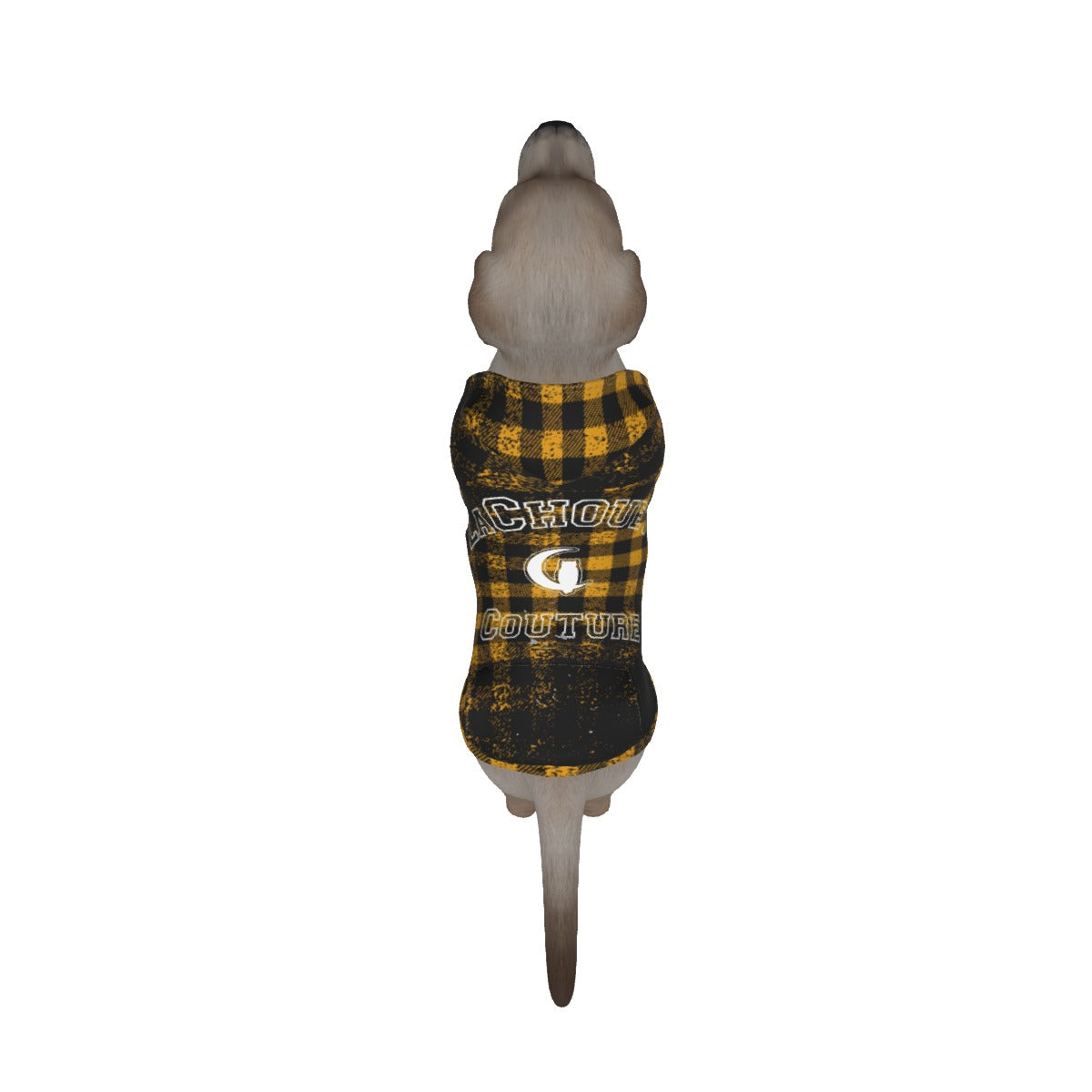 DUSTY PLAID YLW Dog's Pullover Hoodie