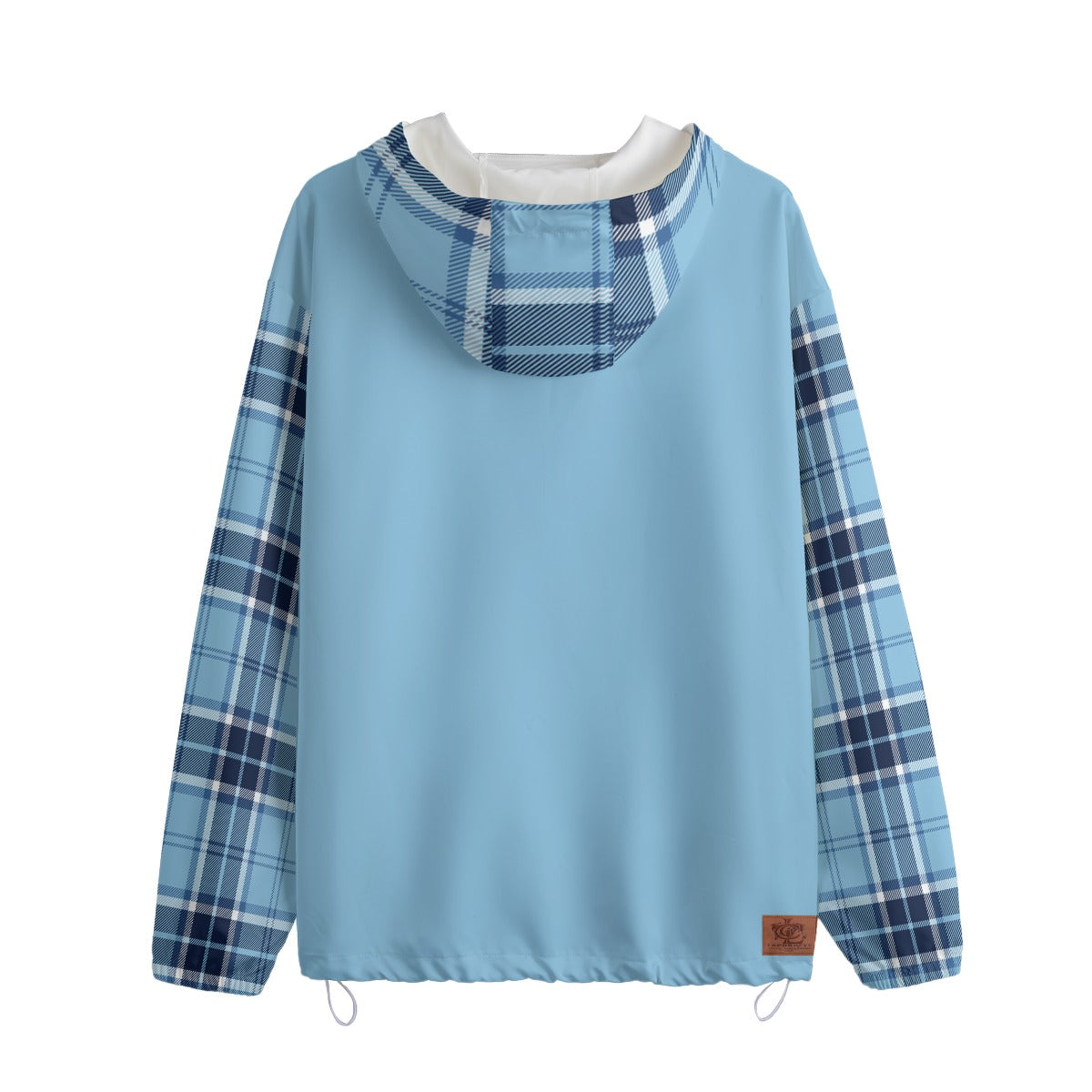 PLAID STYLE BLUE Unisex Jacket With Zipper