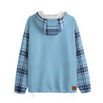 PLAID STYLE BLUE Unisex Jacket With Zipper