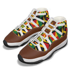KENTE BUTAN BROWN High Top Basketball Shoes