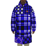 FLEXIN PLAIN BLUE Unisex Long Down Jacket