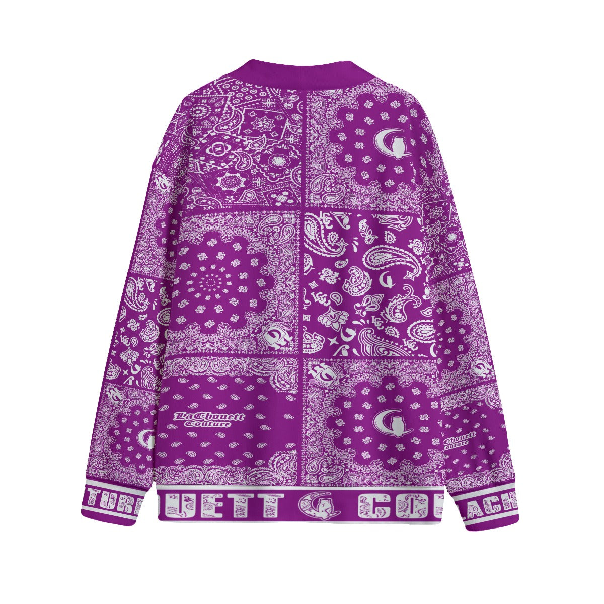 BANDANA MIX GRAPES Unisex V-neck Cardigan With Button Closure