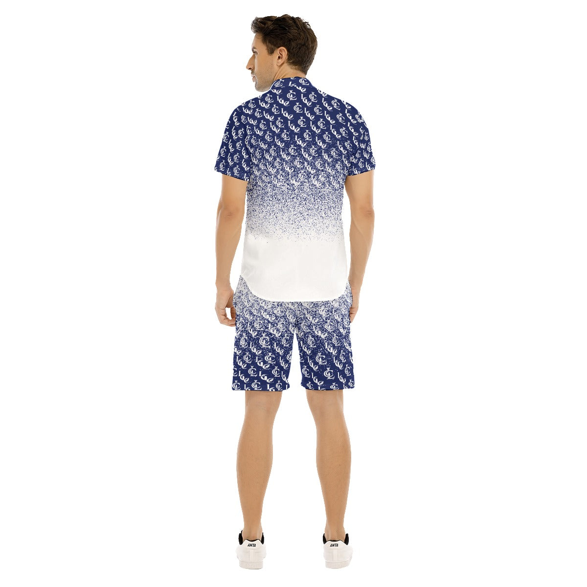 NEW RICH BLUE Men's Short Sleeve Shirt Set