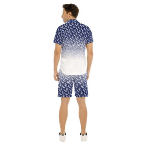 NEW RICH BLUE Men's Short Sleeve Shirt Set