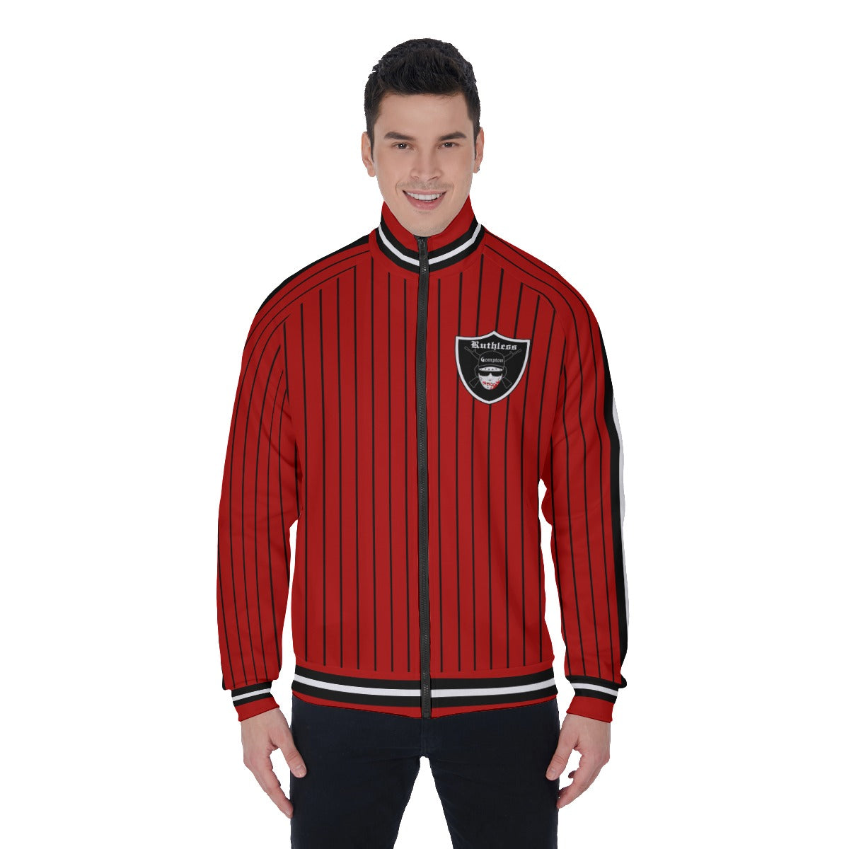 EAZY-E RUTHLESS RED Men's Stand Collar Jacket