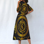 LCC RICH BLC Women's Elastic Waist Dress