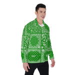 BANDANA MIX GREEN Men's Long Sleeve Shirt