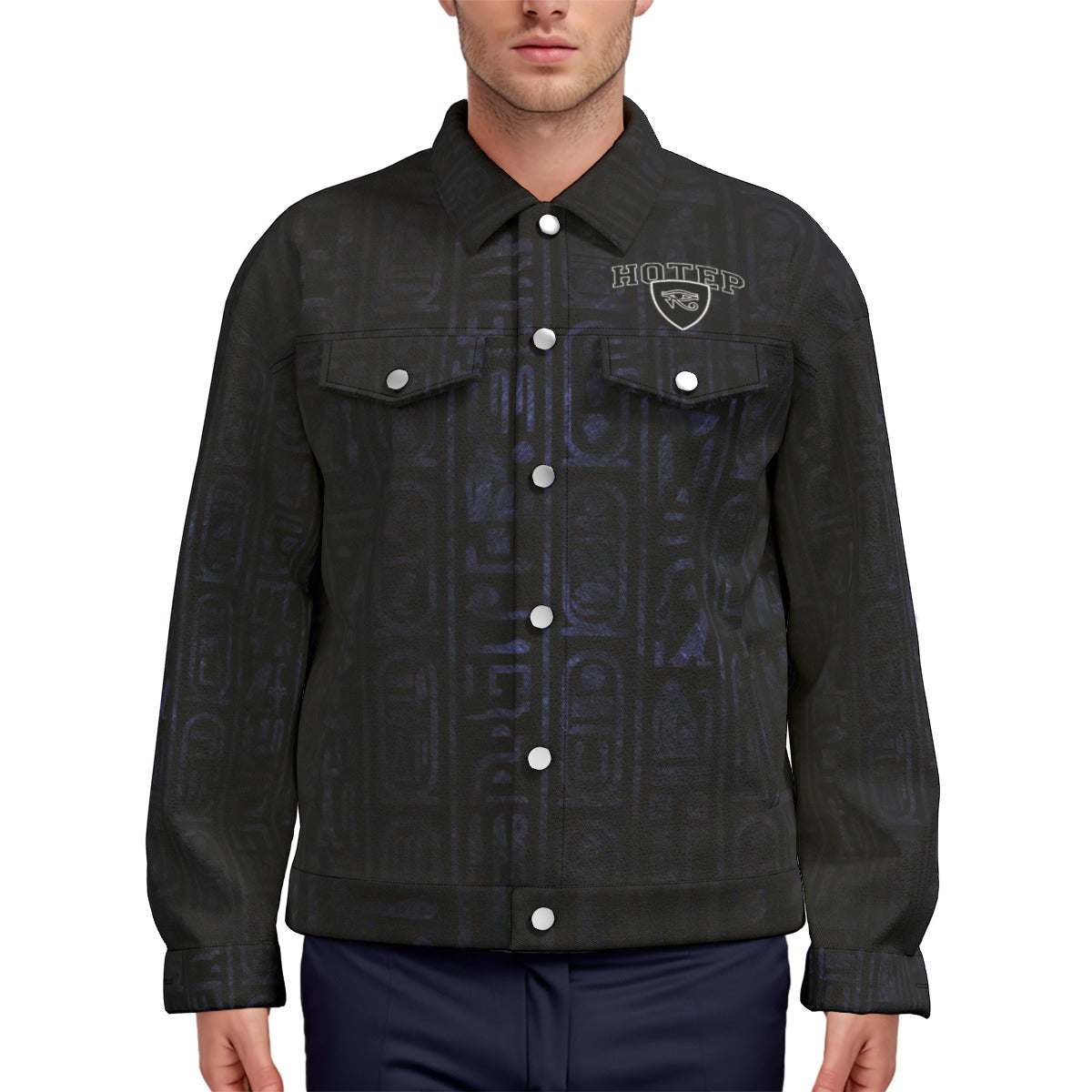 HOTEP EYES Unisex Lapel Jacket  Cotton