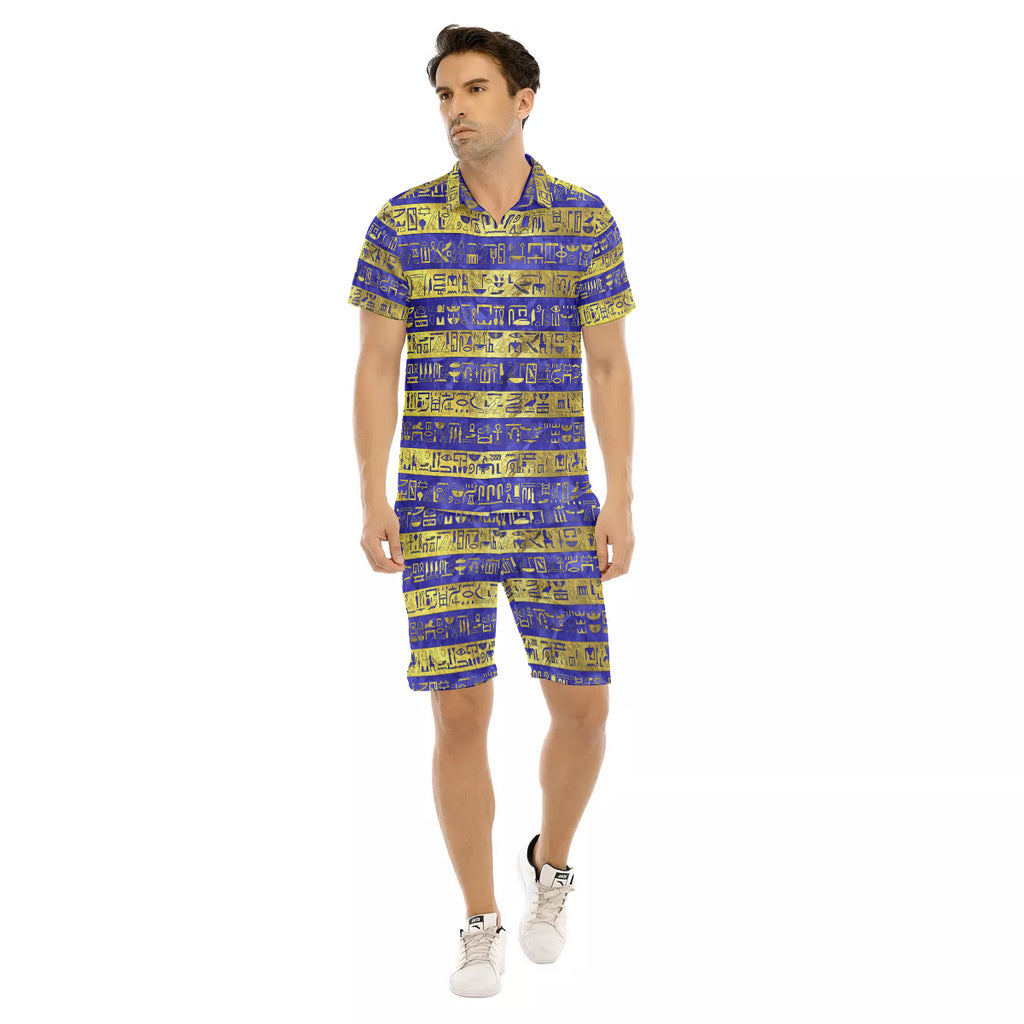 HIEROGLYPH GOLDEN Men's Short Sleeve Shirt Sets