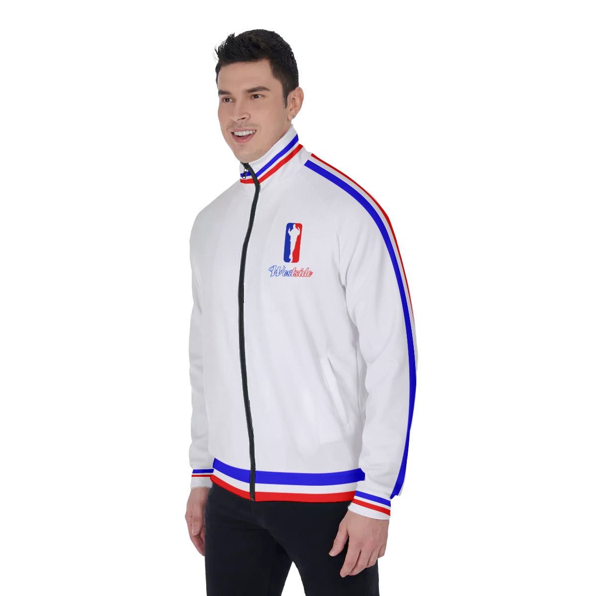 WESTSIDE WHT Men's Stand Collar Jacket