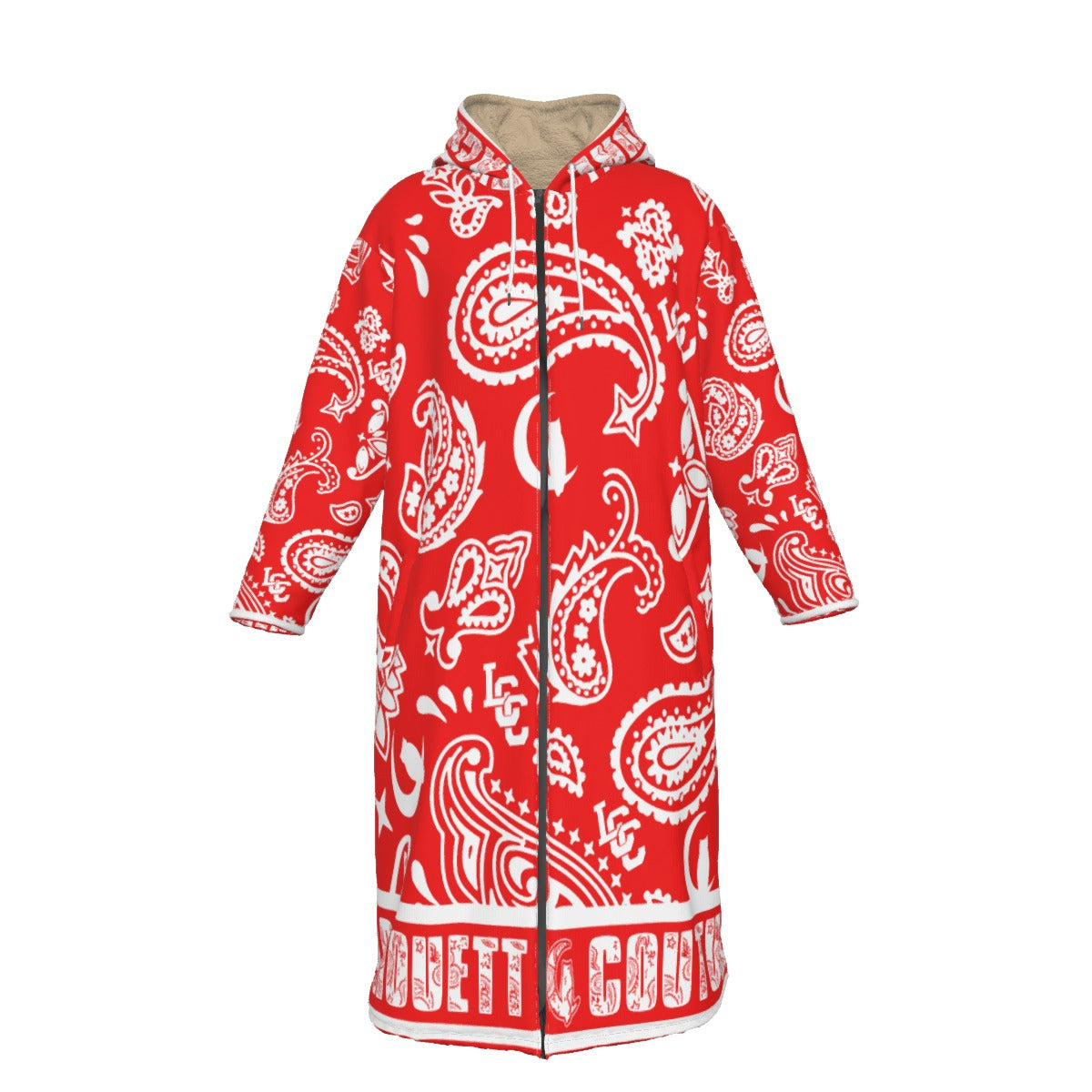 BANDANA PAISLEY Bs'UP Unisex Long Fleece Zip Up Windbreaker