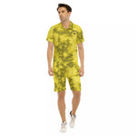 TIE DYE YLW Men's Short Sleeve Shirt Sets
