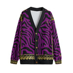 PRIVILEGE GRAPES Unisex V-neck Cardigan With Button Closure