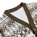 ELEPHANT ORNEMENT Unisex V-neck Cardigan With Button Closure