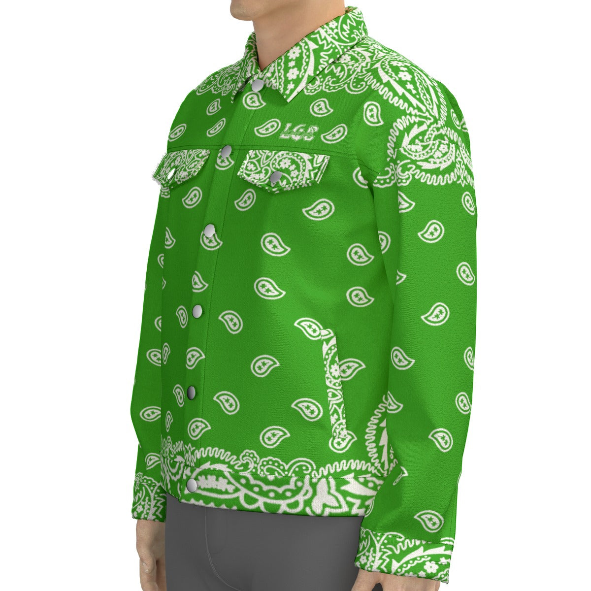 BANDANA FULLY GREEN Unisex Lapel Jacket