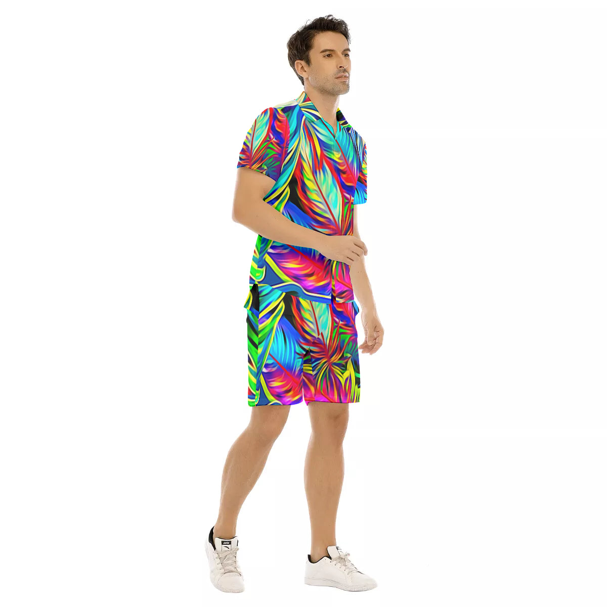 COLORING FEATHER Men's Short Sleeve Shirt Sets