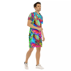 COLORING FEATHER Men's Short Sleeve Shirt Sets