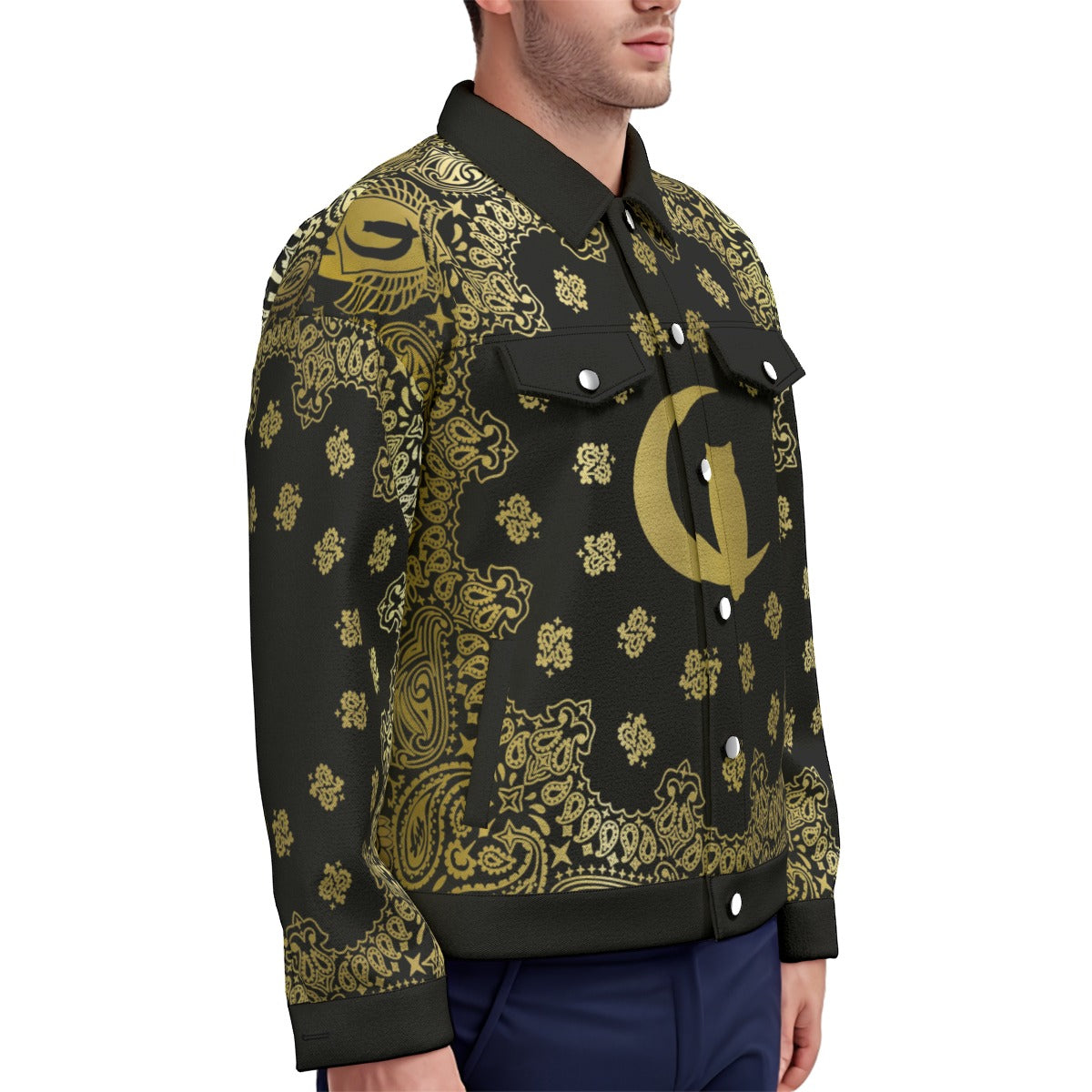 BANDANA GOLD Unisex Lapel Jacket