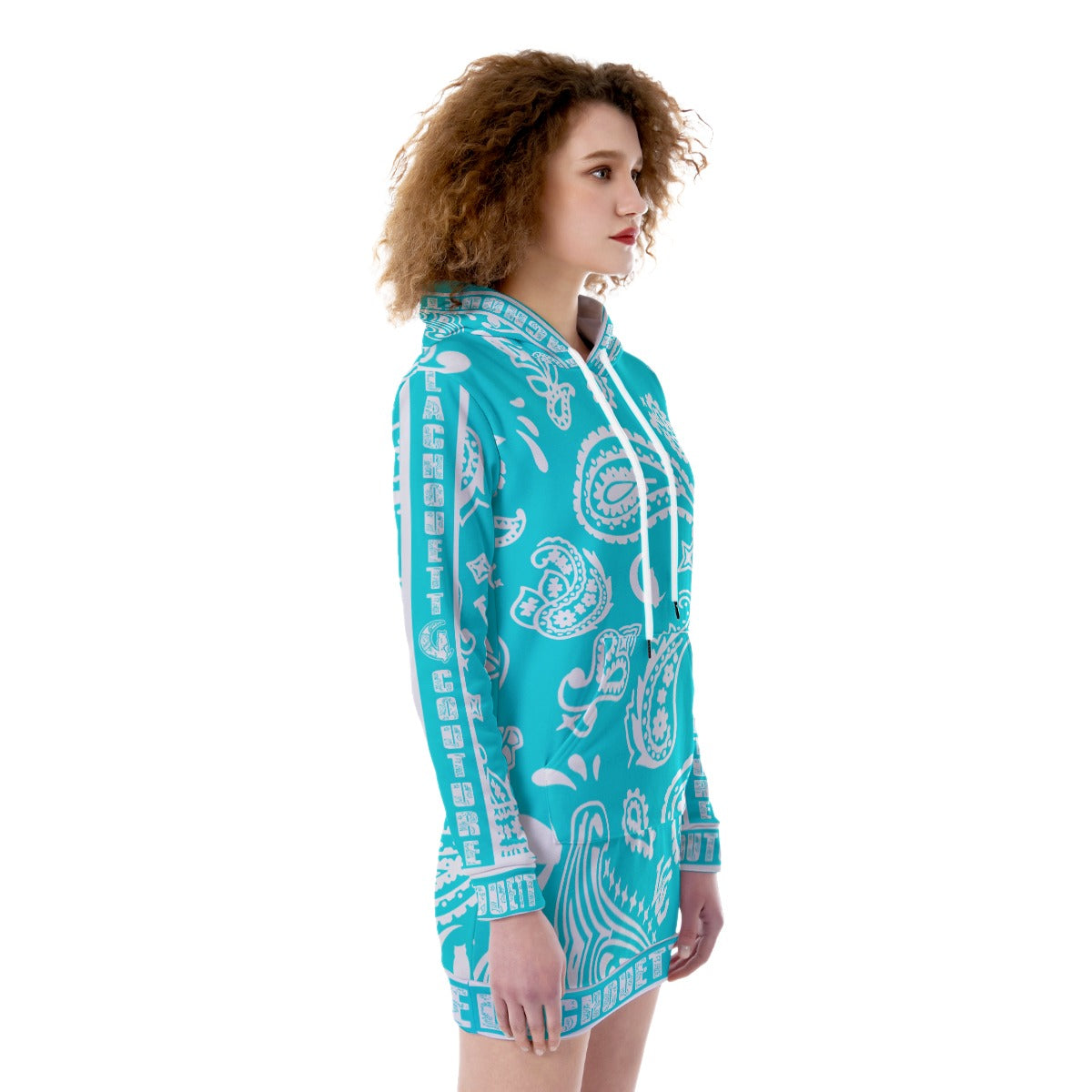 BANDANA PAISLEY TRQSE Women's Heavy Fleece Long Hoodie