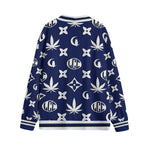 WEEDY LCC NAVY Unisex V-neck Cardigan With Button Closure