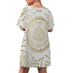 CRYPTO KMT WHT Drop-Shoulder T-Shirt with Side Split and Shorts