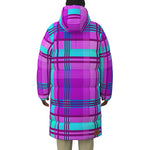 MADRAS PURPLE Unisex Long Down Jacket