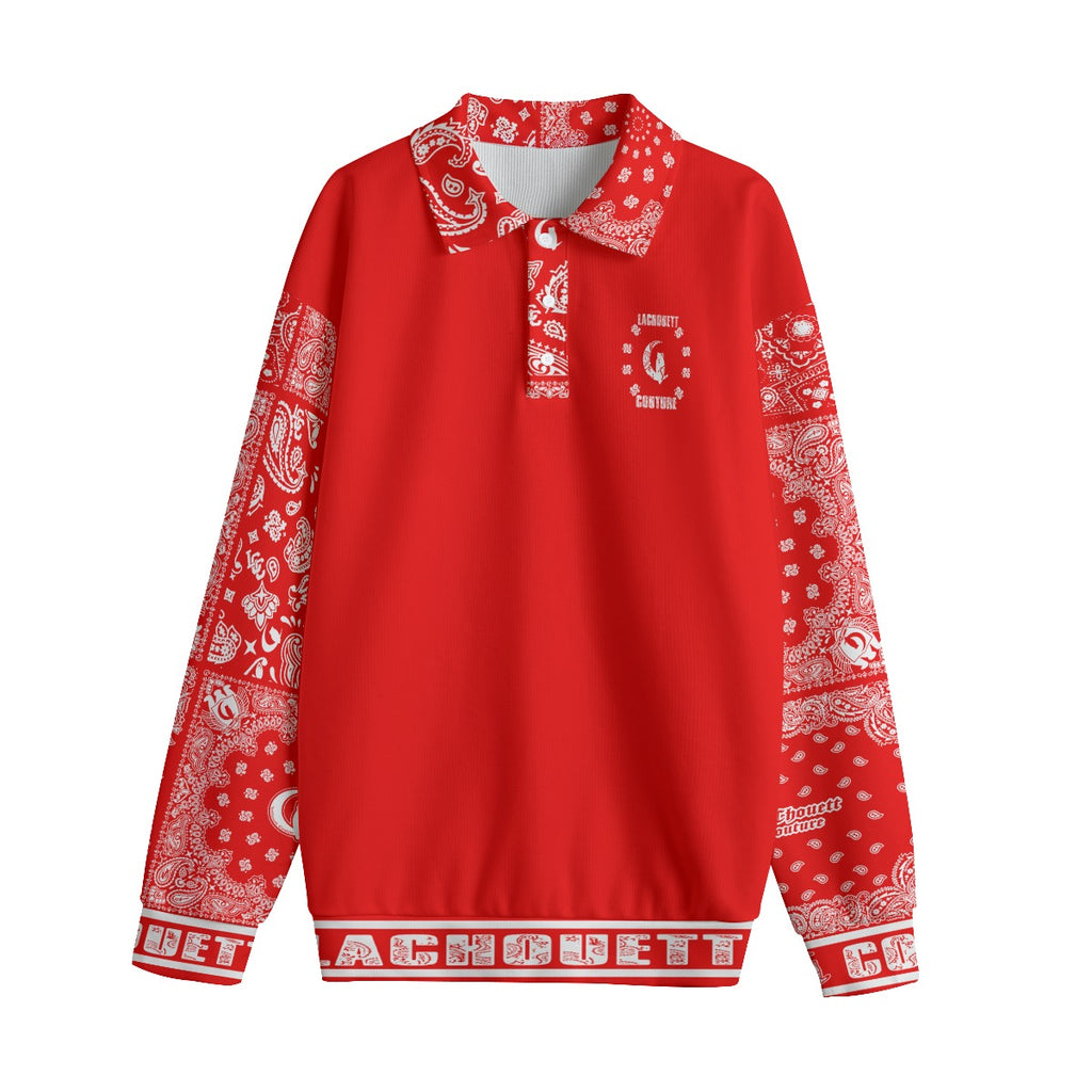 BANDANA MIX Bs'UP1 Unisex Lapel Collar Sweater