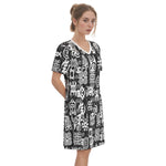 ADINKRA MXBLC Women's Round Neck Dress