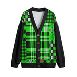 FLEXIN FLANNEL GREEN Unisex Cardigan With Button Closure