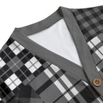 FLEXIN FLANNEL GREY Unisex Cardigan With Button Closure