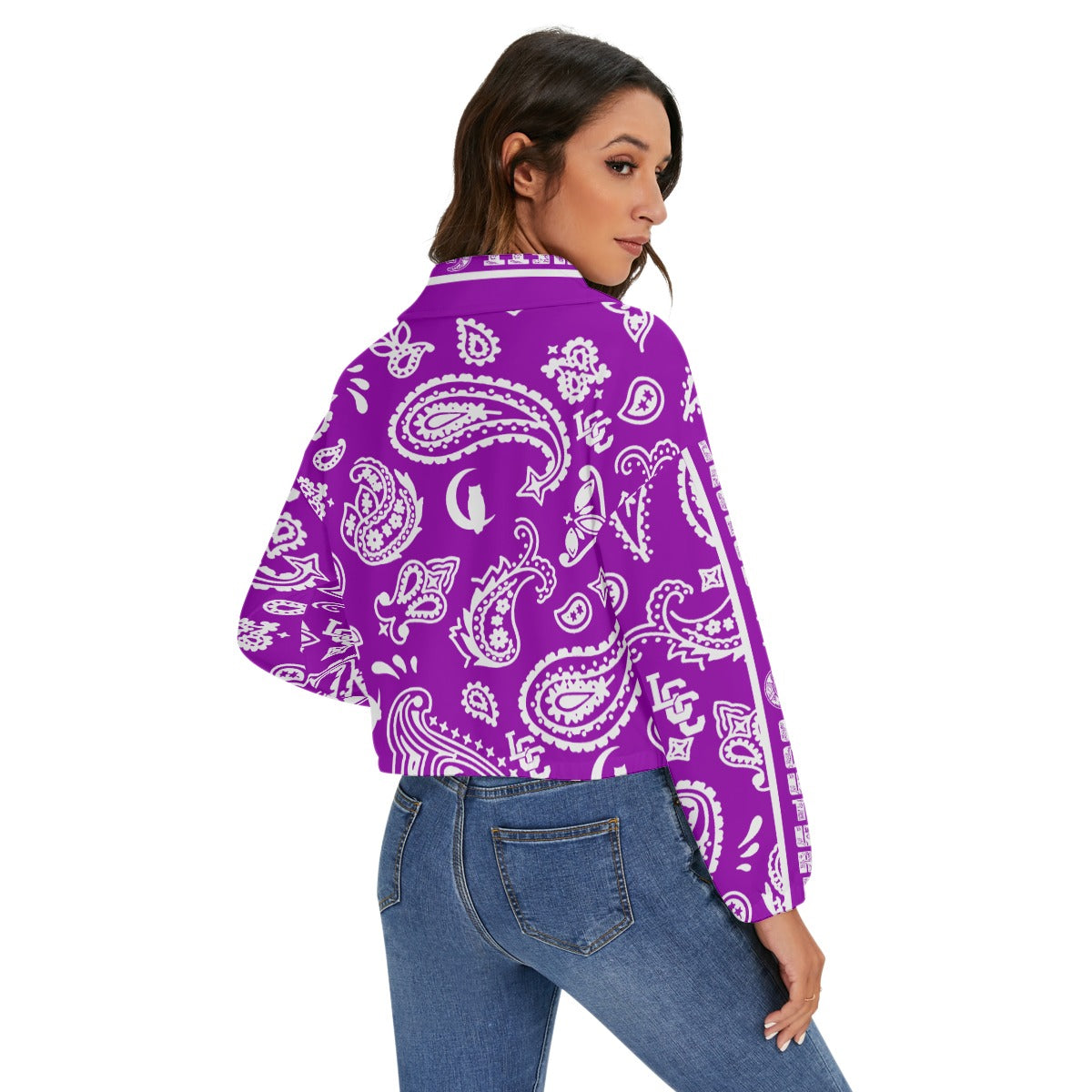 BANDANA PAISLEY GRAPES Women's Zip Jacket