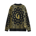 BANDANA GOLDBLC Unisex V-neck Cardigan With Button Closure