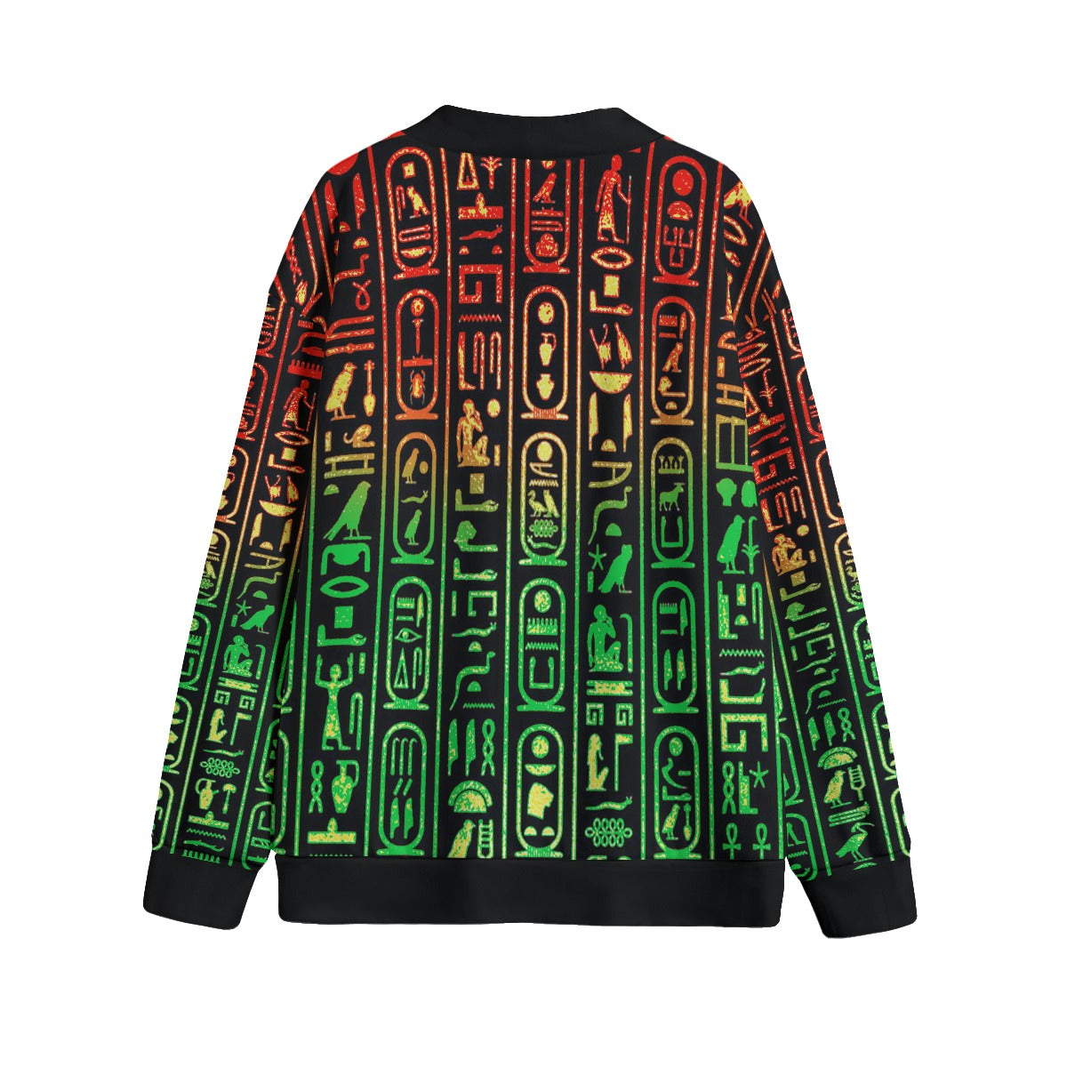HIEROGLYPH RASTA Unisex V-neck Cardigan With Button Closure
