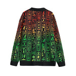 HIEROGLYPH RASTA Unisex V-neck Cardigan With Button Closure