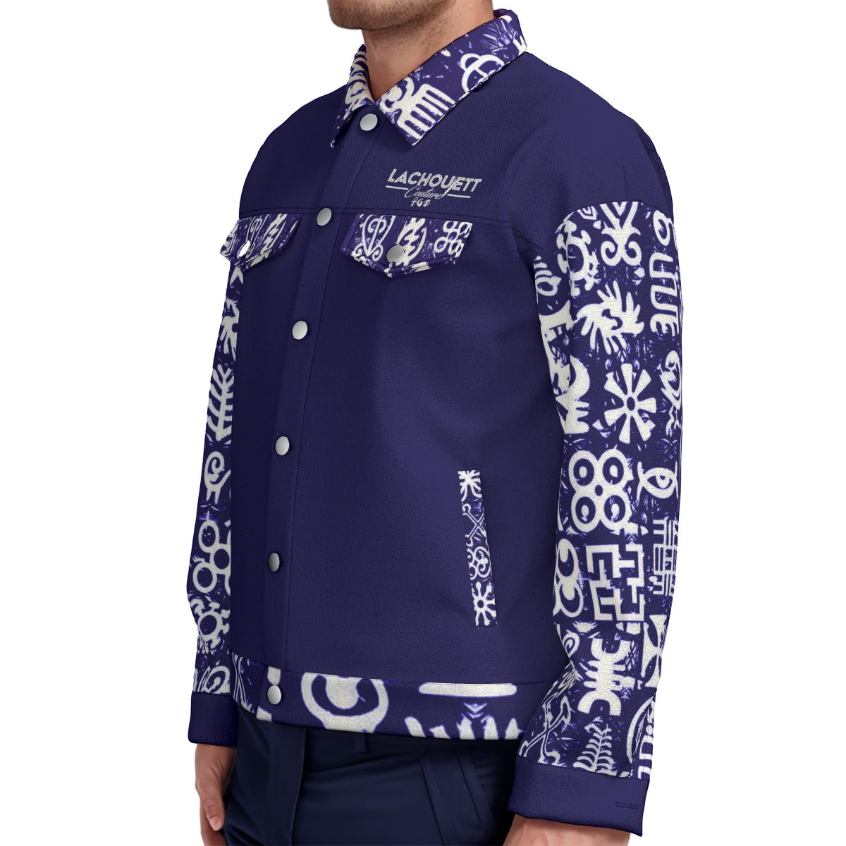 ADINKRA MXBLUE Unisex Lapel Jacket