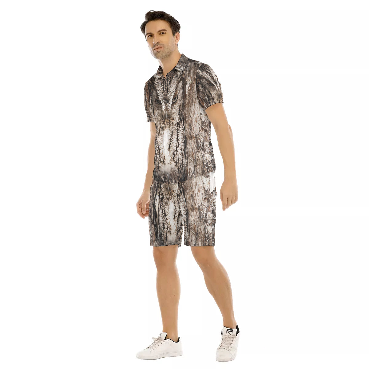 OWL WOOD Men's Short Sleeve Shirt Sets