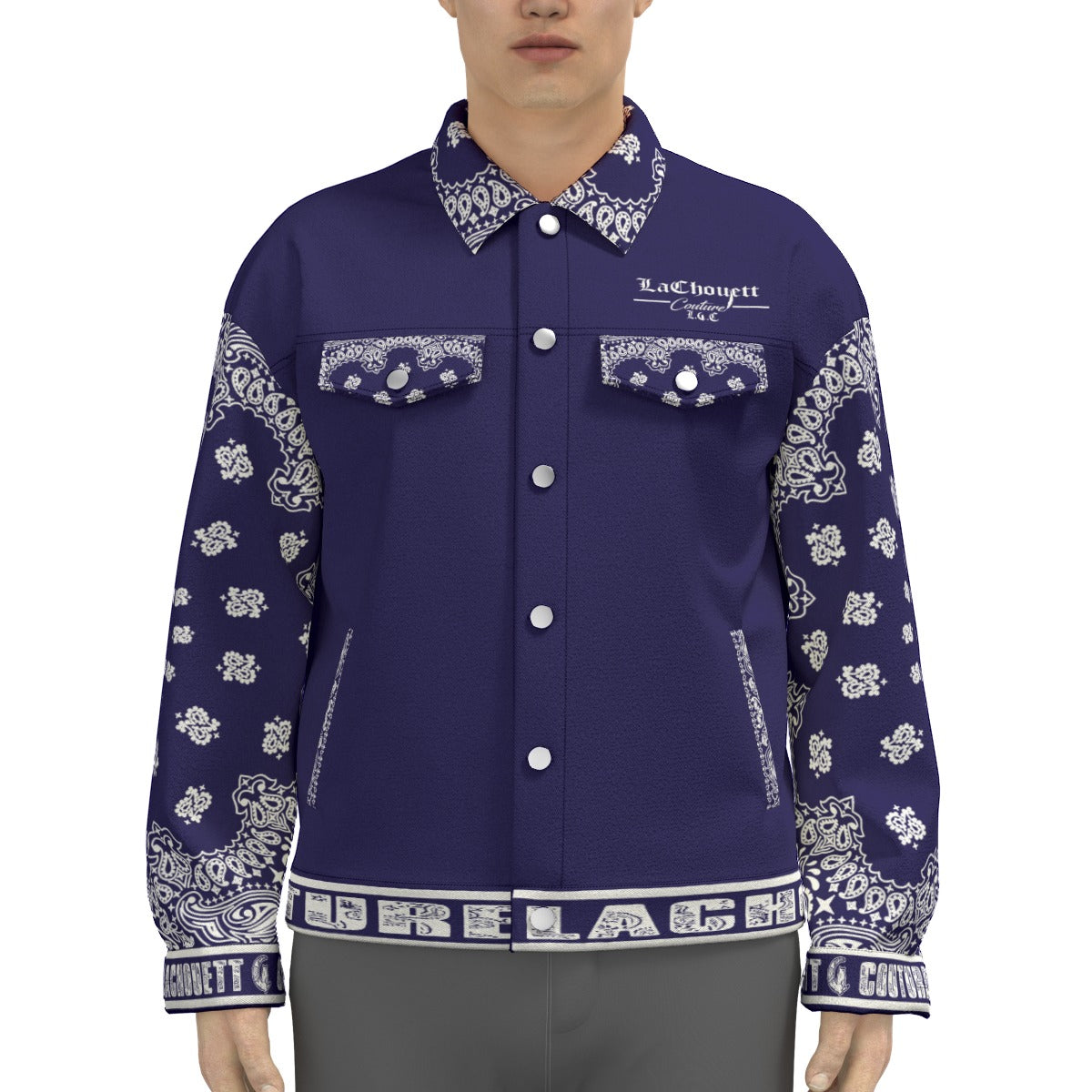 BANDANA V.I.P NAVY Unisex Lapel Jacket