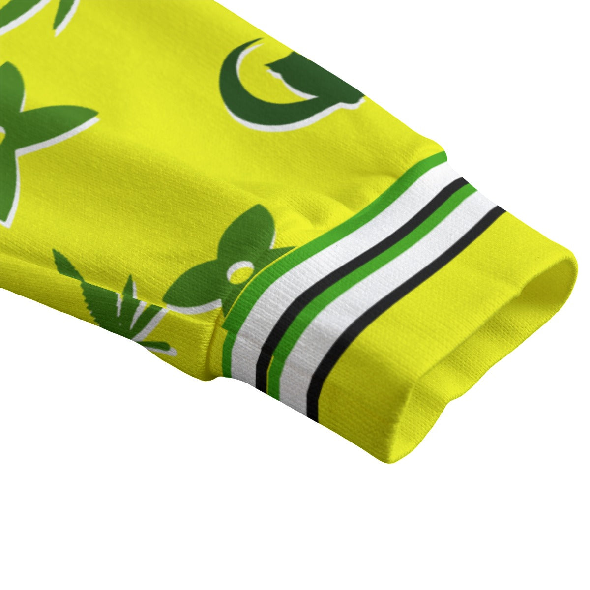 WEEDY YLW GREEN Unisex V-neck Cardigan With Button Closure