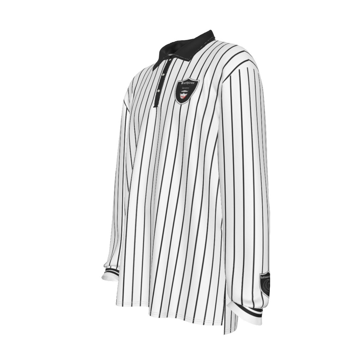 EAZY-E RUTHLESS WHT Men's Long Sleeve Polo Shirt