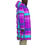 MADRAS PURPLE Unisex Long Down Jacket